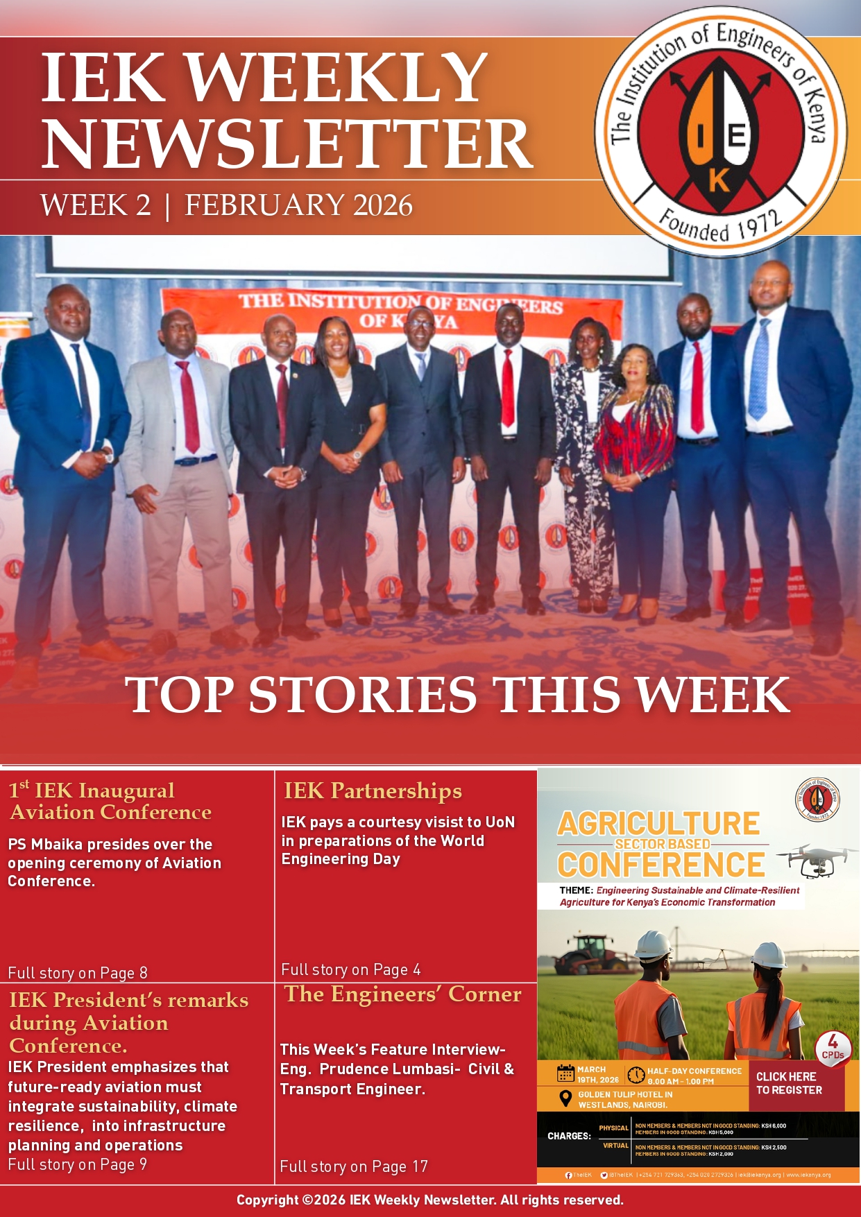 Weekly Newsletters | The Institution of Engineers of Kenya (IEK)