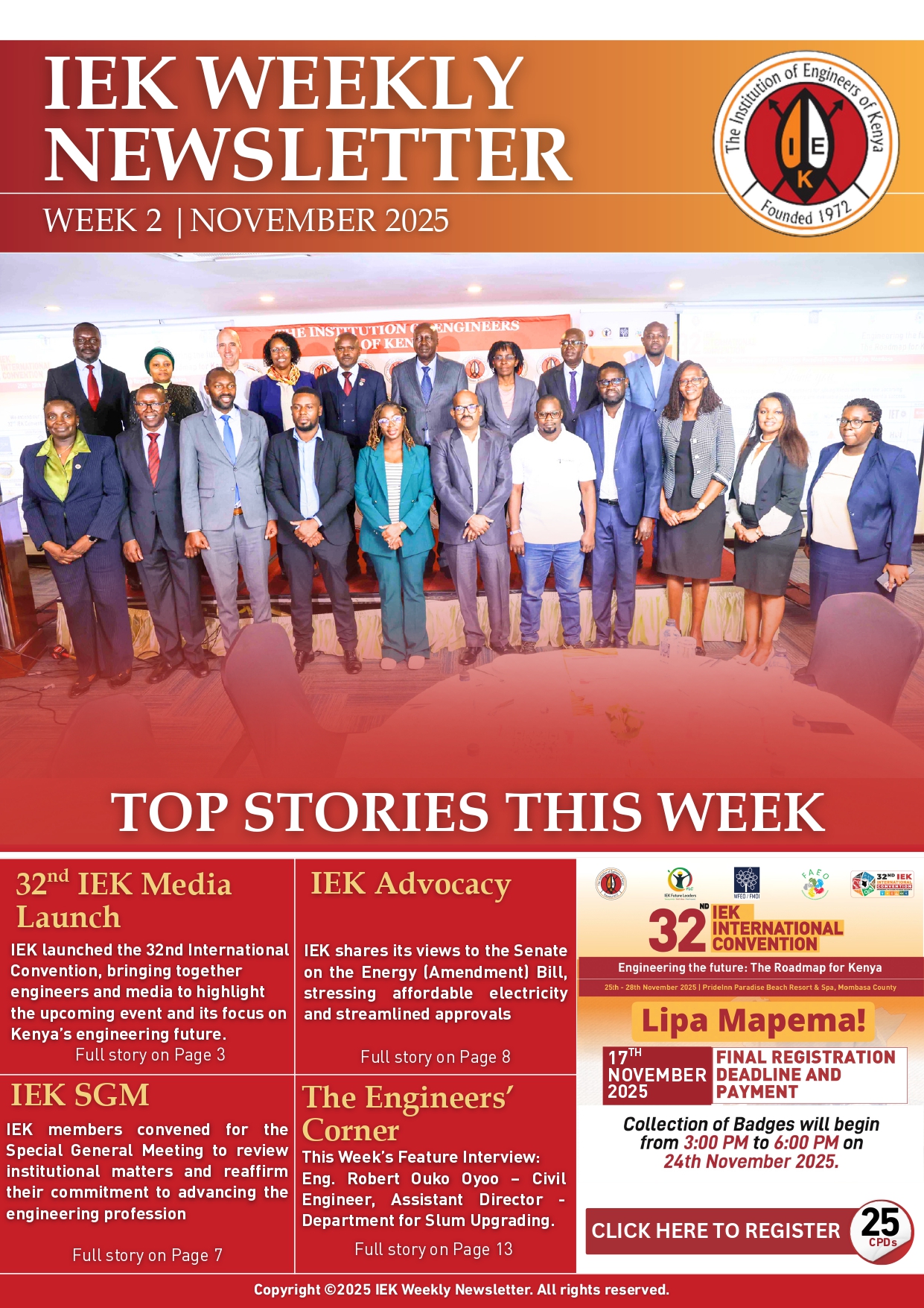 	IEK WEEKLY NEWSLETTER WEEK 2 NOVEMBER 2025