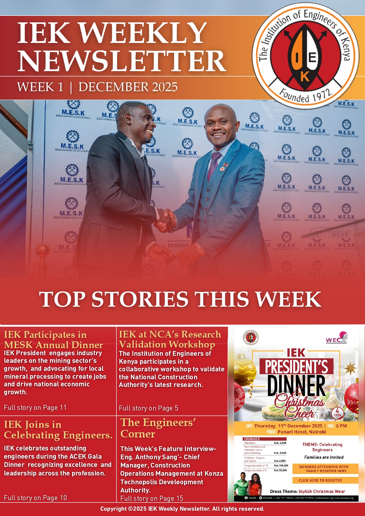 IEK WEEKLY NEWSLETTER WEEK 1 DECEMBER 2025