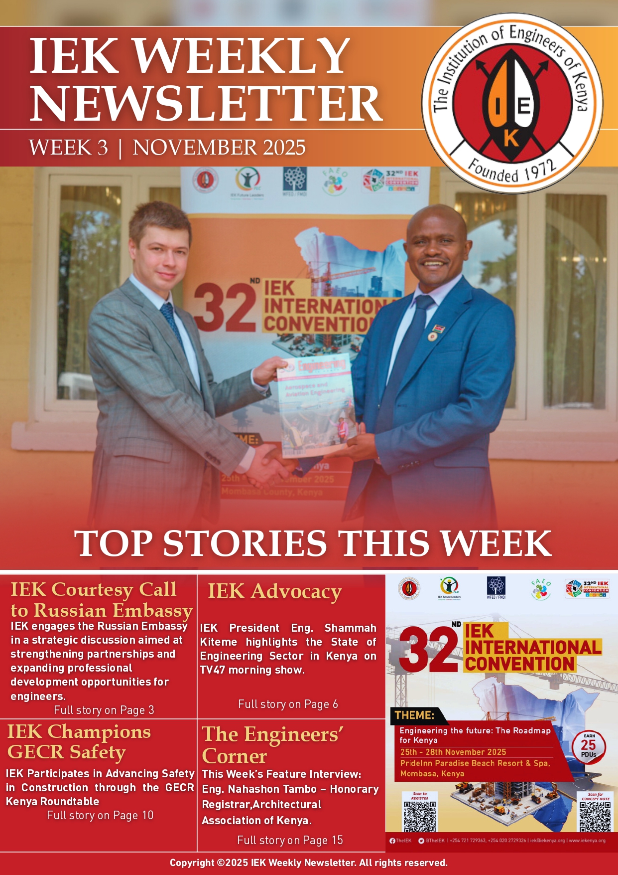 	IEK WEEKLY NEWSLETTER WEEK 3 NOVEMBER 2025