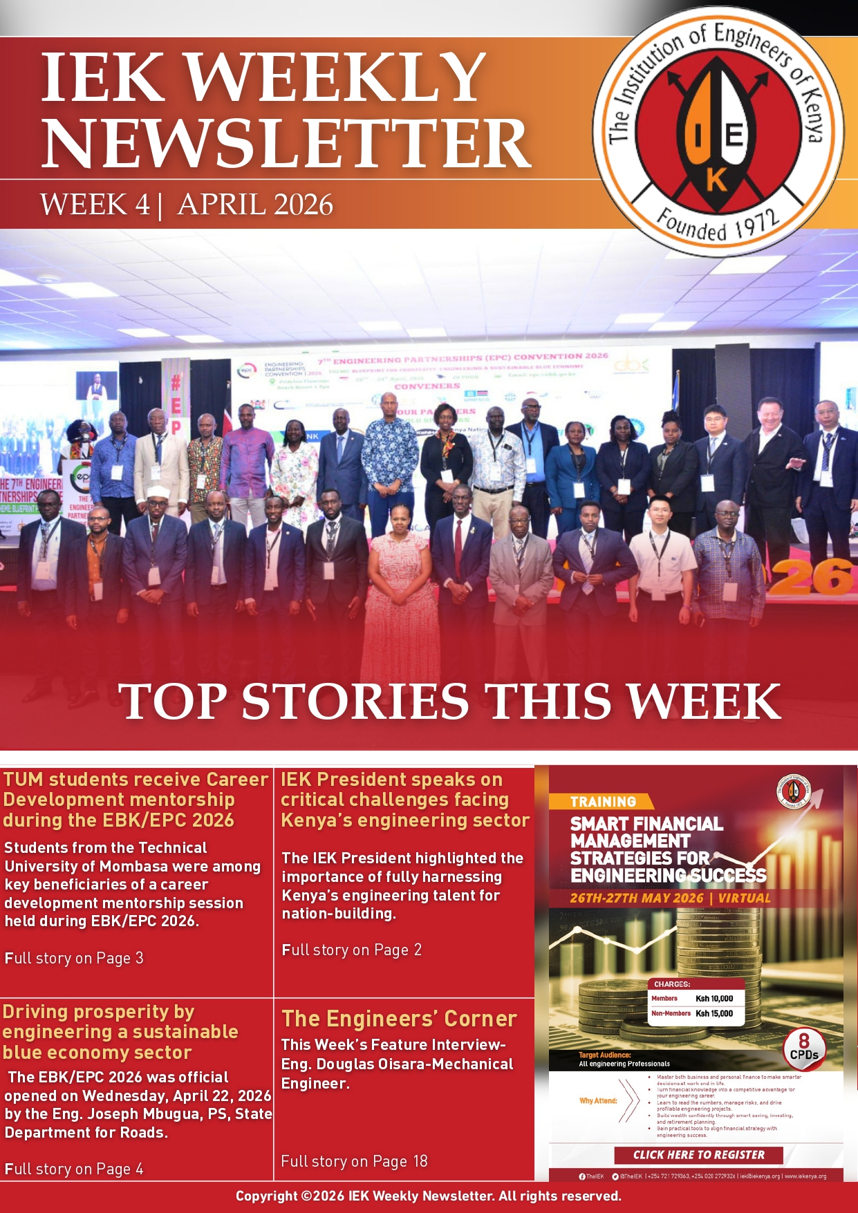Weekly Newsletters | The Institution of Engineers of Kenya (IEK)