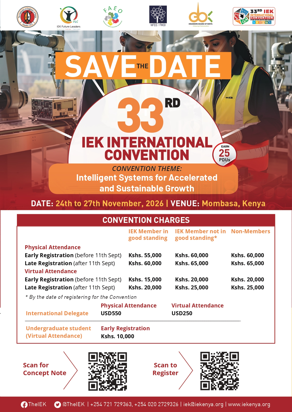Save the Date: 33ʳᵈ IEK International Convention